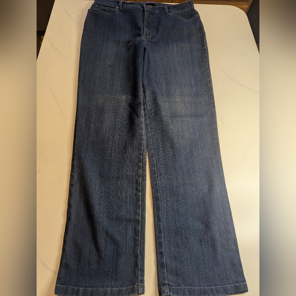 Gloria Vanderbilt Jeans Womens 14 Blue Amanda Cotton Blend - Picture 3 of 11
